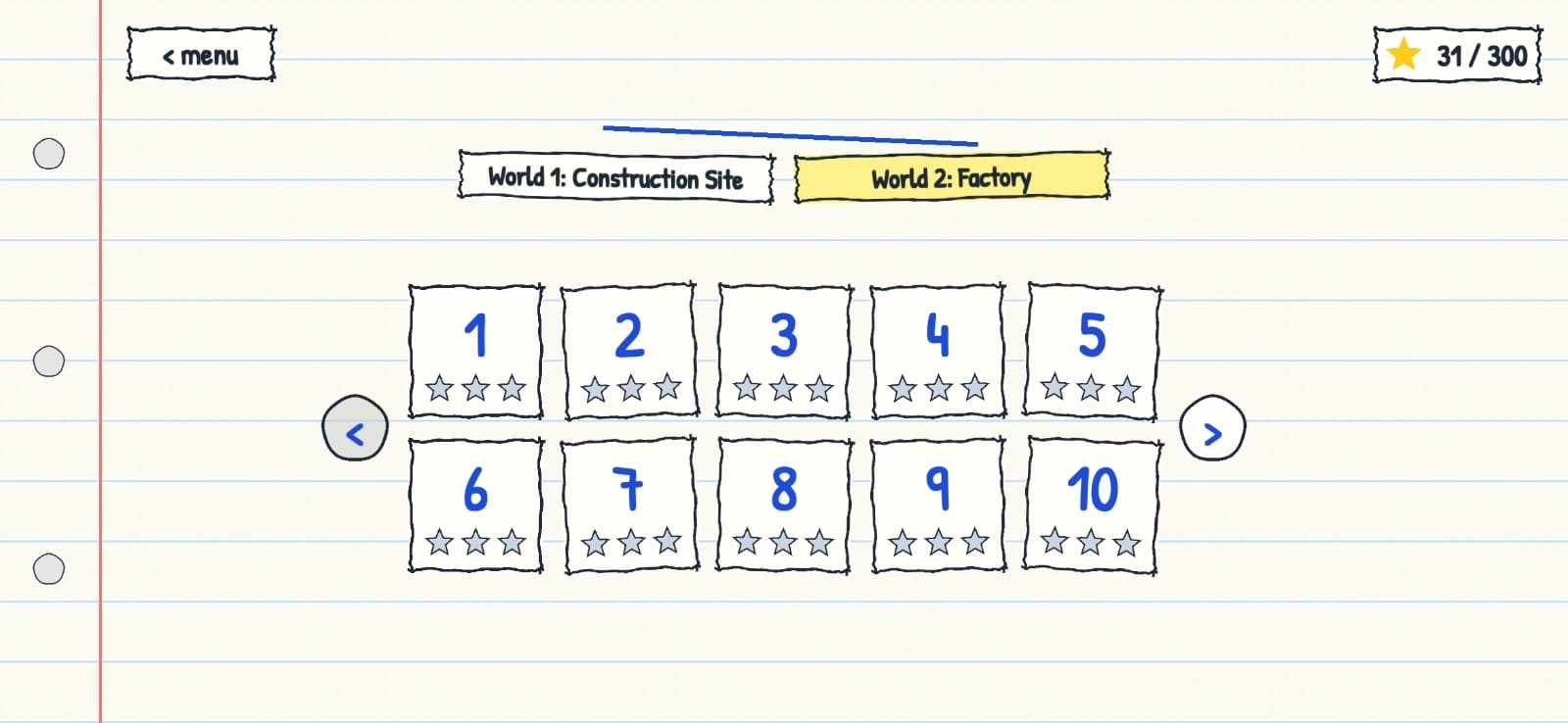 Doodle Tow level select